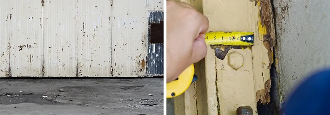 Lift Master Rusty Garage Doors in Lake Worth, Florida